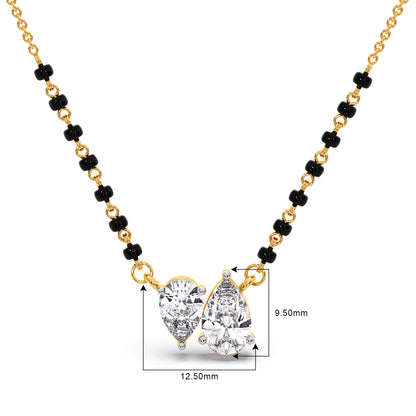 Dual Pear-Cut Diamond Mangalsutra