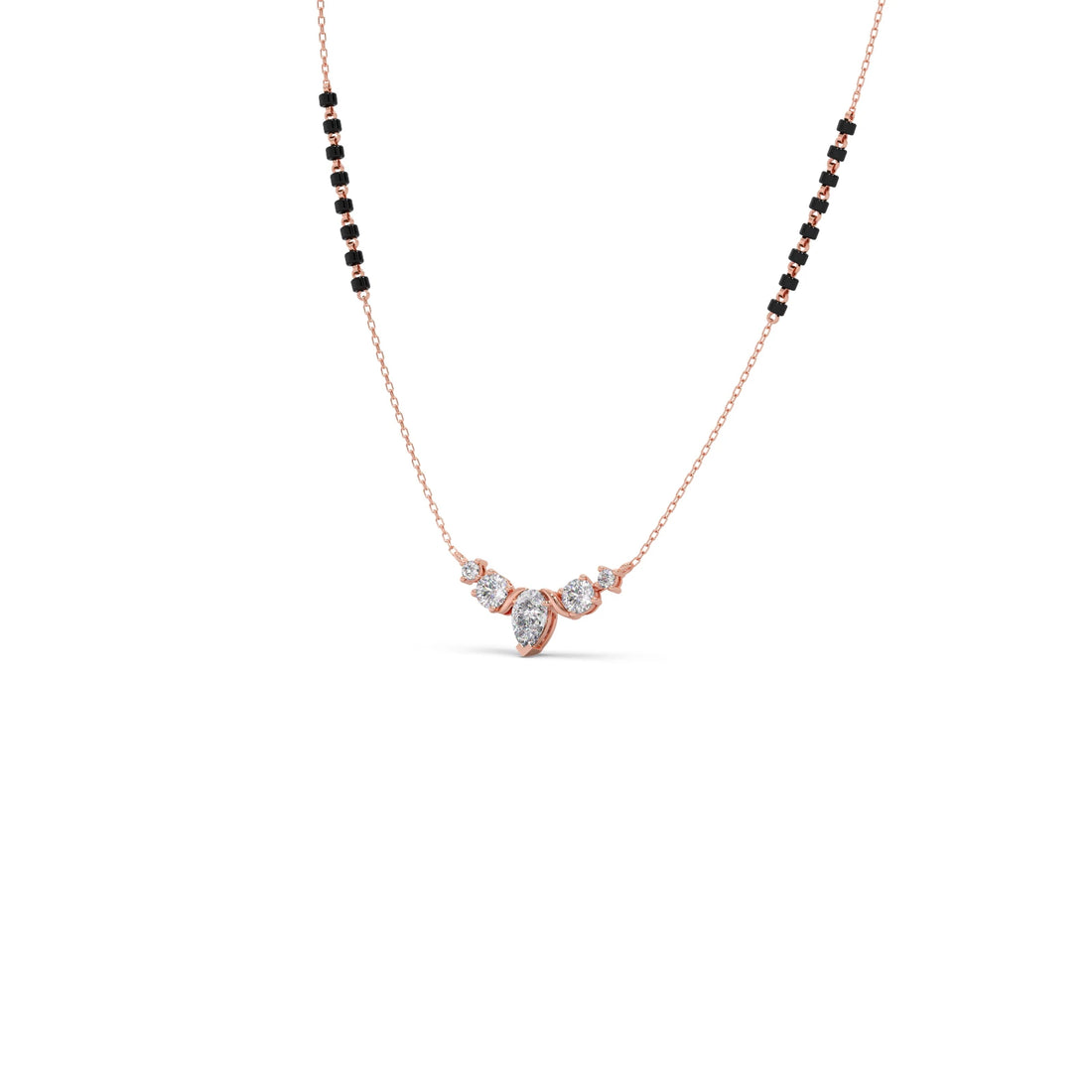 Floral Pear and Round Diamond Tanmaniya