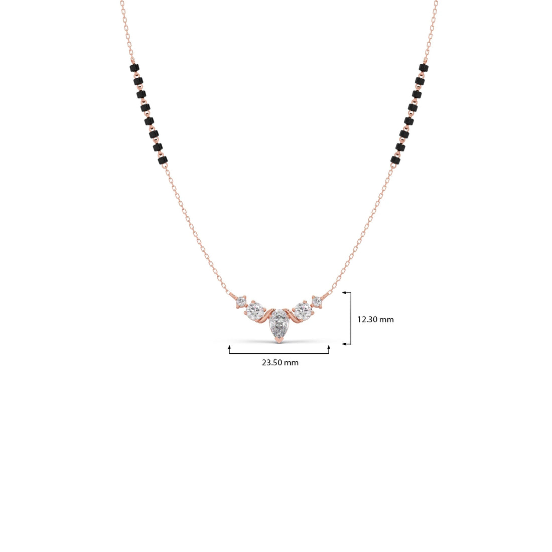 Floral Pear and Round Diamond Tanmaniya
