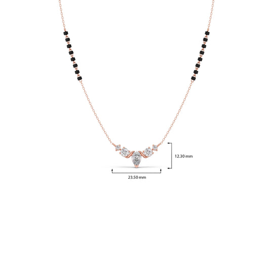 Floral Pear and Round Diamond Tanmaniya