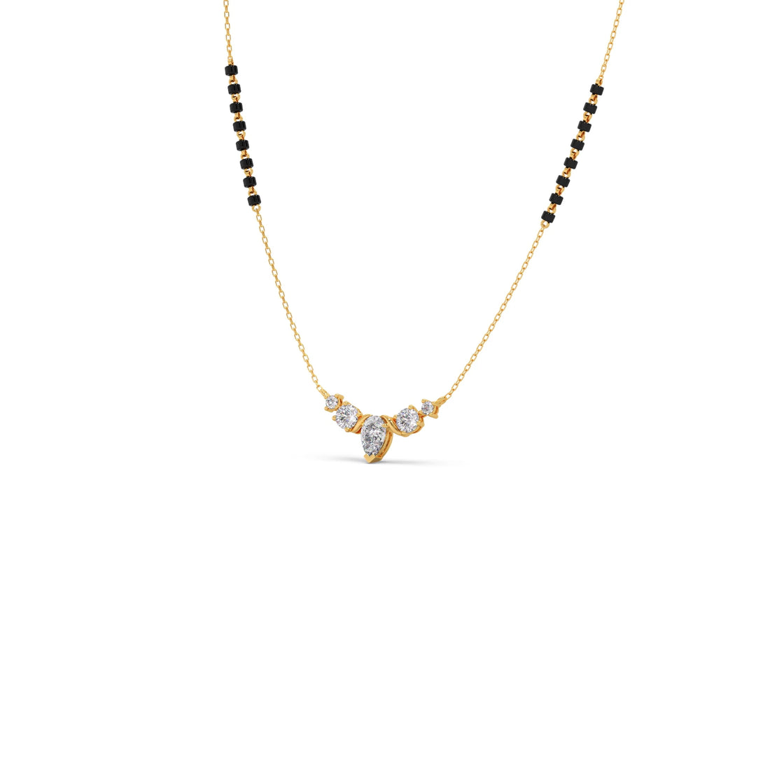 Floral Pear and Round Diamond Tanmaniya