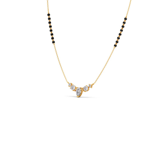 Floral Pear and Round Diamond Tanmaniya