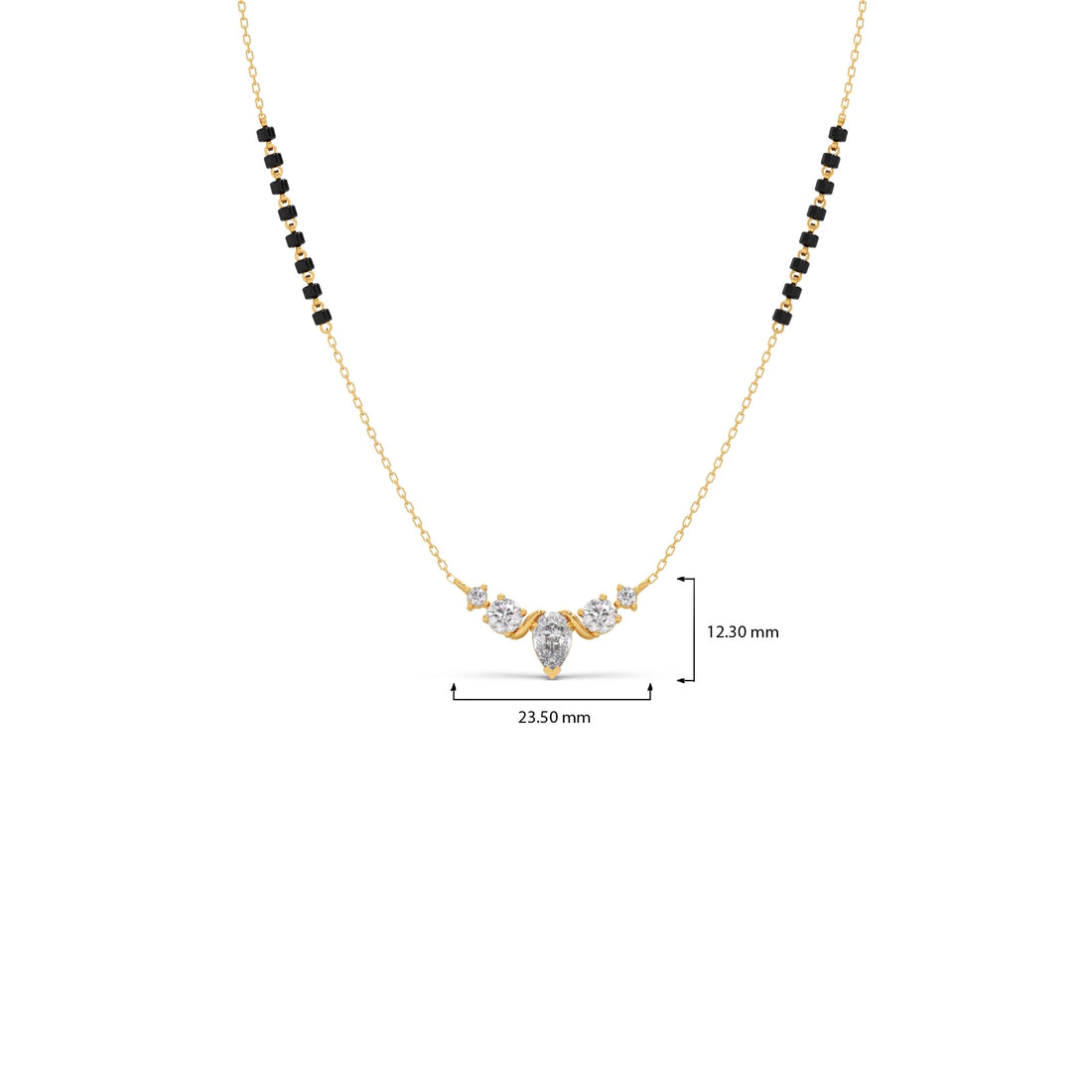 Floral Pear and Round Diamond Tanmaniya
