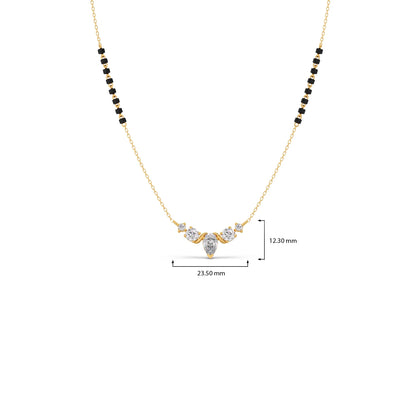 Floral Pear and Round Diamond Tanmaniya