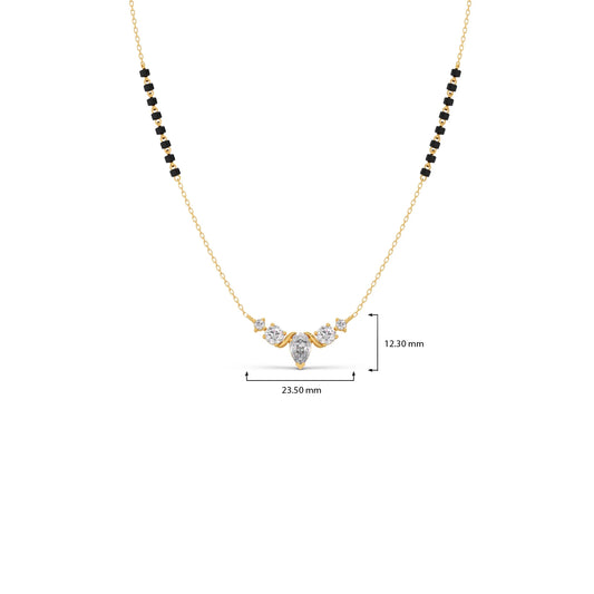 Floral Pear and Round Diamond Tanmaniya