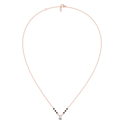 Minimalist Oval Diamond Mangalsutra