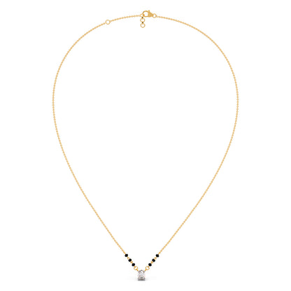 Minimalist Oval Diamond Mangalsutra