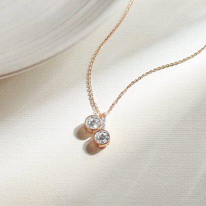 Dangling Round Solitaire Pendant
