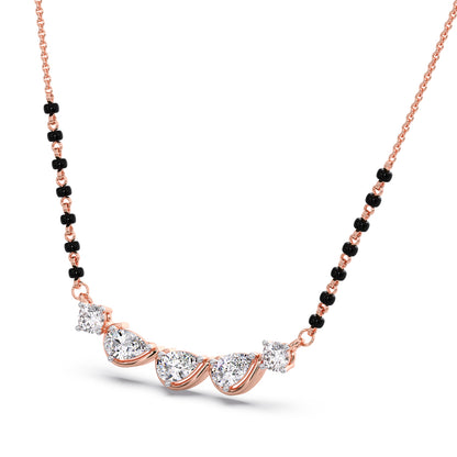 Triple Pear Diamond Mangalsutra