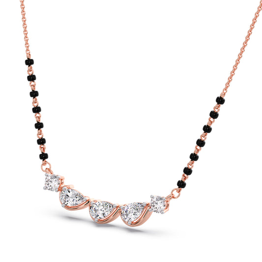Triple Pear Diamond Mangalsutra