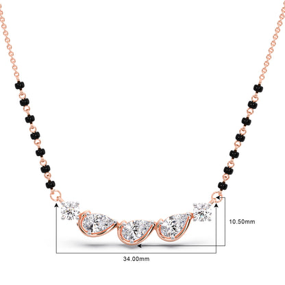 Triple Pear Diamond Mangalsutra