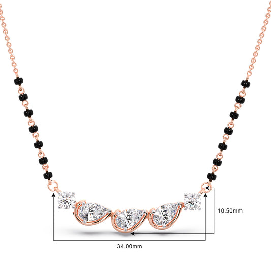 Triple Pear Diamond Mangalsutra