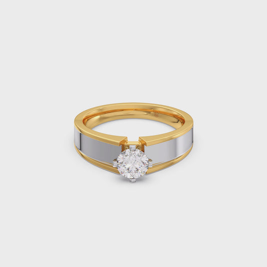 Men's Two-Tone Solitaire Engagement Ring