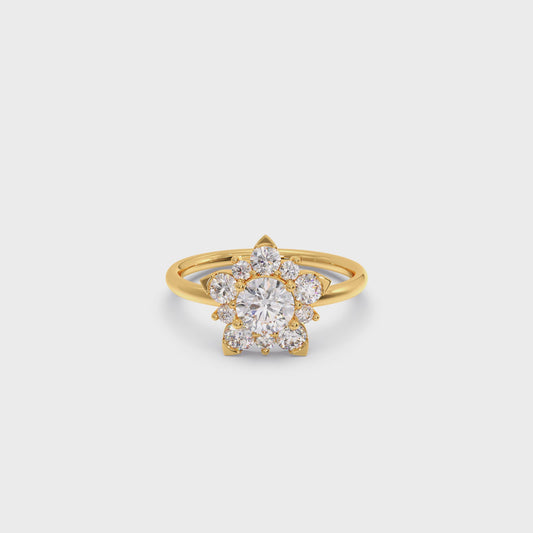 Celestial Flower Diamond Ring