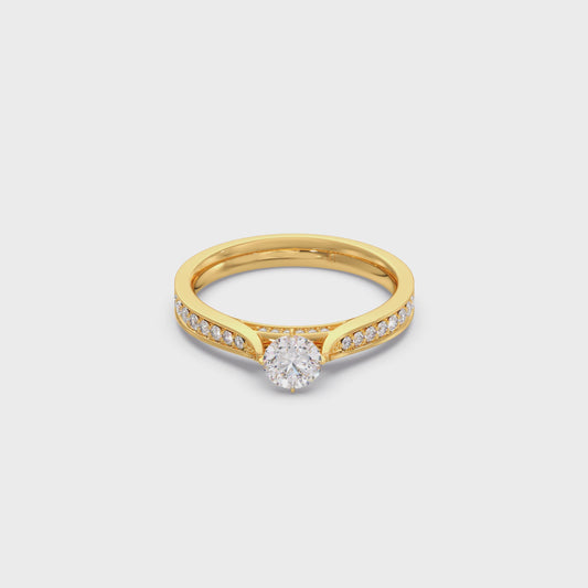 Round Diamond Pave Band Ring 5.00mm