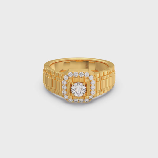 Men’s Square Cluster Diamond Ring