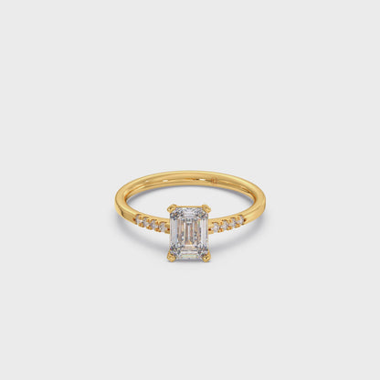 Brilliant Radiant Cut Love Solitaire Ring