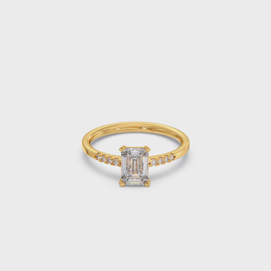 Brilliant Radiant Cut Love Solitaire Ring