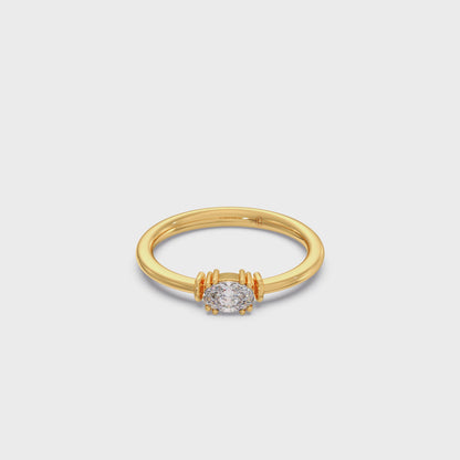 Oval Sparkle Solitaire Ring