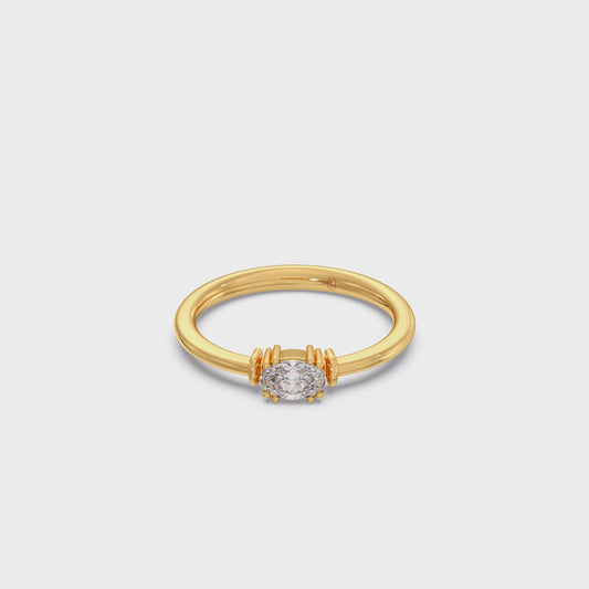 Oval Sparkle Solitaire Ring