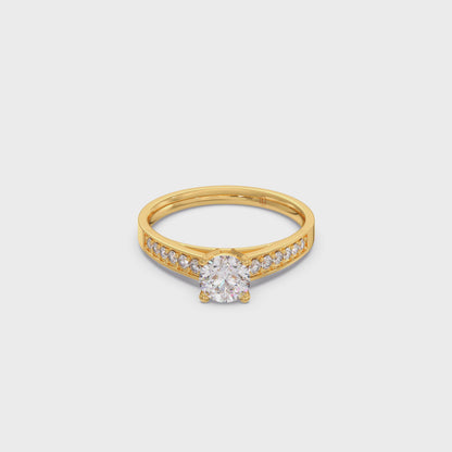 Round Diamond Pave Band Ring 5.70mm