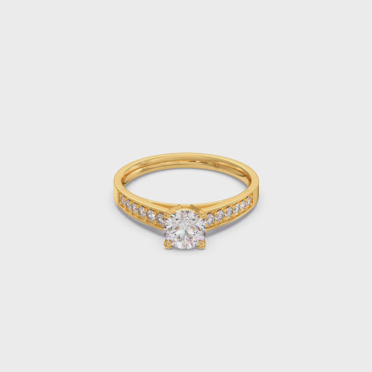 Round Diamond Pave Band Ring 5.70mm