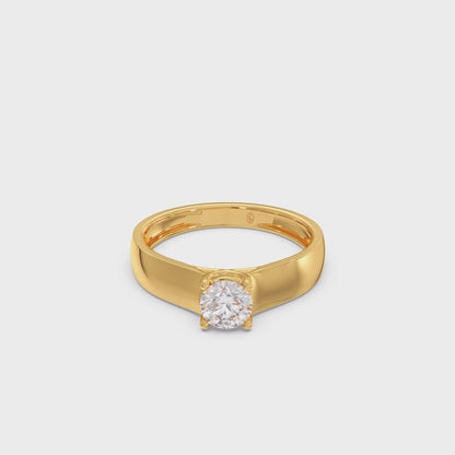 Four Prong Men's Solitaire engagement Band 6.20mm
