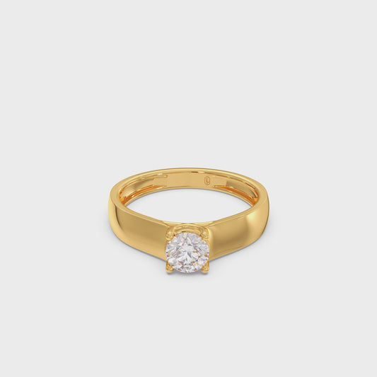 Four Prong Men's Solitaire engagement Band 6.20mm