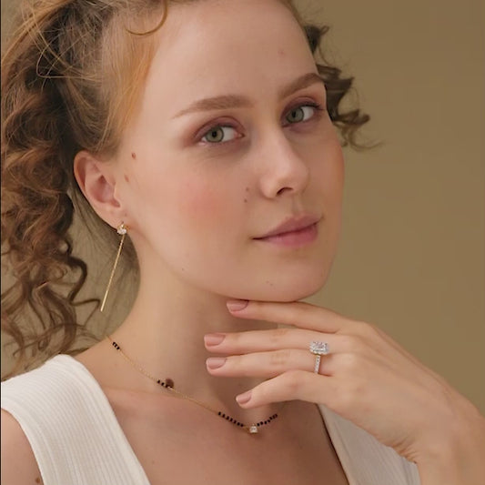 Emerald-Cut Diamond Solitaire Mangalsutra