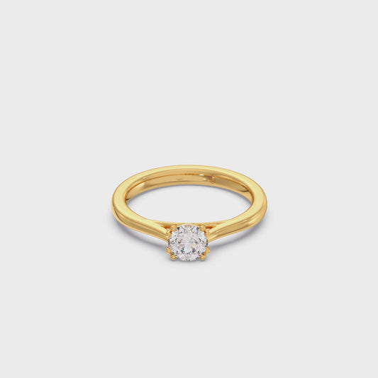 Four Prong Round Solitaire Ring 6.50mm