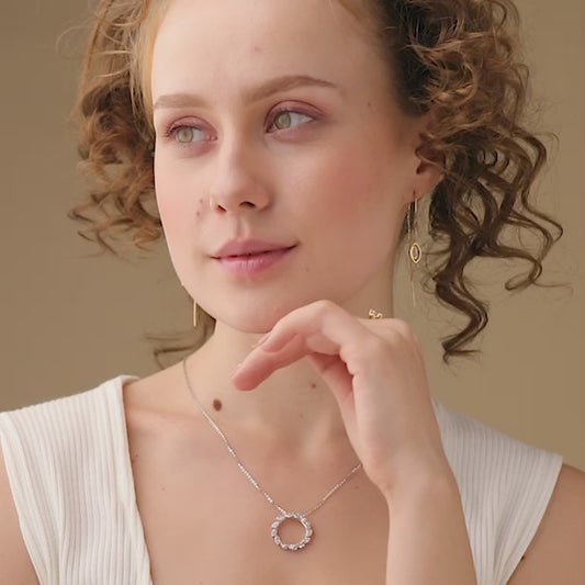 Elegant Marquise Circle Pendant